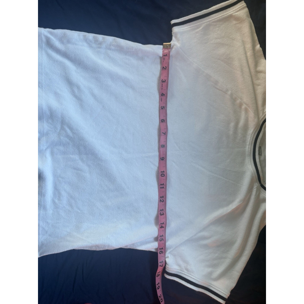 Levi's XL Slim Fit Ringer T-Shirt White Raglan Short Sleeve Retro Oracle Ringer - Picture 9 of 9